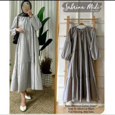 SABRINA MIDI DRESS // TUNIK WANITA POLOS // GAMIS 2022 TERBARU MODERN // BAJU DEWASA WANITA // ATASA