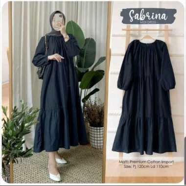 SABRINA MIDI DRESS // TUNIK WANITA POLOS // GAMIS 2022 TERBARU MODERN // BAJU DEWASA WANITA // ATASA