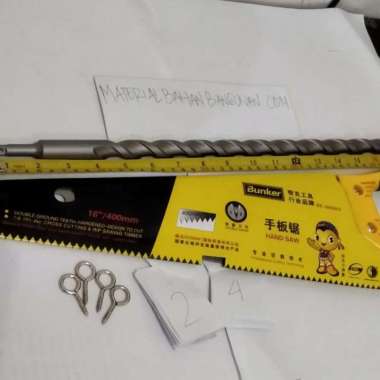 PAKET HEMAT MATA BOR BETON SDS PLUS LANGSOL 19X450 GERGAJI KAYU 16 INC