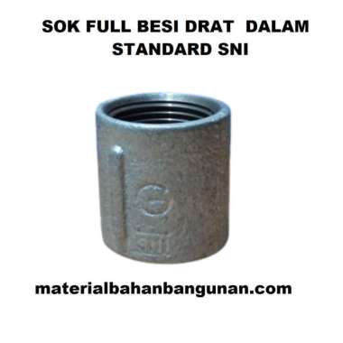 Sock Drat Dalam Besi 1/2 inch Fitting Pipa Sock Soket Socket Shock