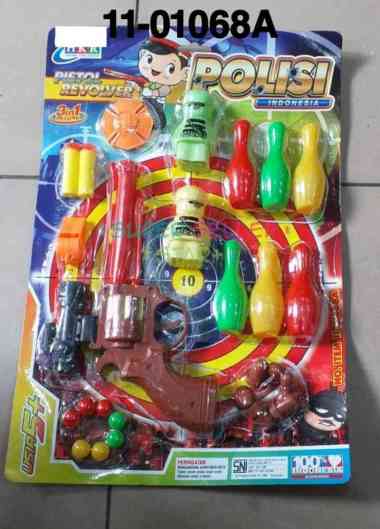 MAINAN ANAK LAKI LAKI PISTOL REVOLVER POLISI / TEMBAK BOWLING & SHOOTI