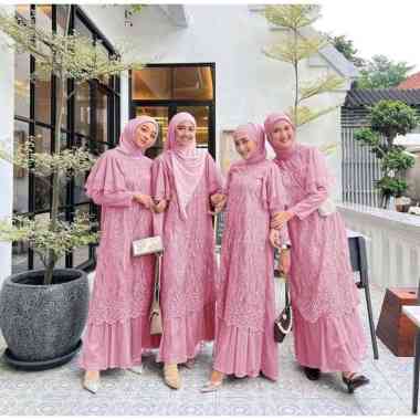 Maxi keisya jumbo dress Tulle gamis brukat gamis pesta gaun pesta muslim dress muslimah baju brukat 
