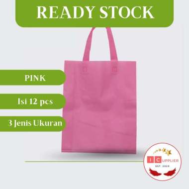 [COD] TAS SPUNBOND PINK TAS SPONBOND/ TAS PROMOSI/ TAS TENTENG/ TAS SPUNBOND POLOS/ TAS SABLON 25x35