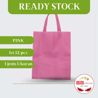 [COD] TAS SPUNBOND PINK TAS SPONBOND/ TAS PROMOSI/ TAS TENTENG/ TAS SPUNBOND POLOS/ TAS SABLON 25x35x8