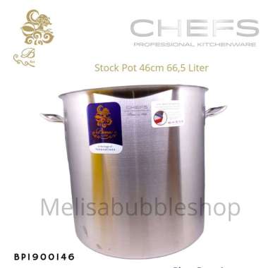 Bima Chefs Stockpot 46cm Panci Tinggi 66,5 Liter Sus 304 BP1900146 Panci Induksi
