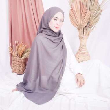 Rifanyhijab - Bella Pashmina Dark Grey