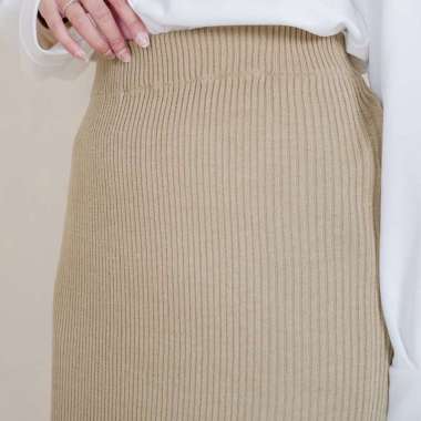 Rifanyhijab - Freya Rok Span Rajut Premium Mocca