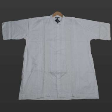 baju koko dewasa merk la shakka atau lashakka harga terjangkau kualitas bagus warna putih motif bord