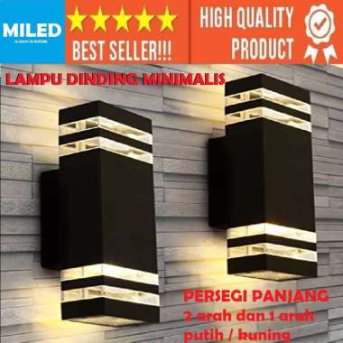 LAMPU DINDING TERAS MINIMALIS/LAMPU TEMBOK RUMAH ANTI AIR OUTDOOR LED REFILL LAMPU
