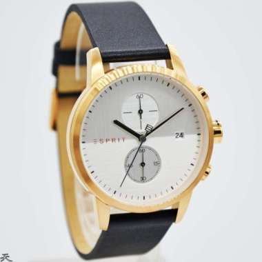 ESPRIT ES1G110L0045 - Jam Tangan Pria Kulit Original - Black
