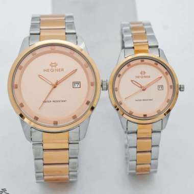 HEGNER 1659-1MRC/LRC - Jam Tangan Couple Original - Combi Silver Rose Wanita