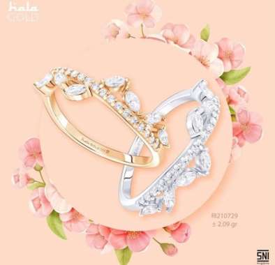 Cincin Hala Gold Elok Asri Collection RI210729 14 WHITE GOLD