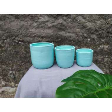 PAKET HEMAT POT LUKIS WARNA RANDOM CLAYPOT POLOS POT TANAMAN HIAS KAKTUS SUKULEN DEKORASI HIASAN RUM