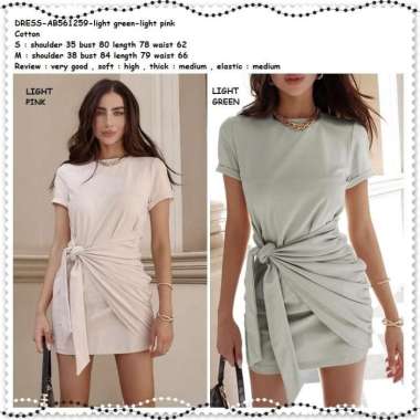 AB561259 Casual Sexy Mini Dress Pita Bodycon Wanita Korea Import