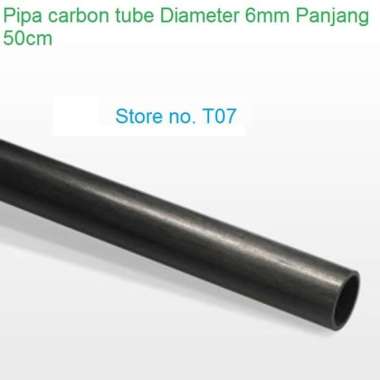 Pipa Karbon tube 6mm 50Cm carbon fiber tub Aeromodeling Pesawat Multicolor