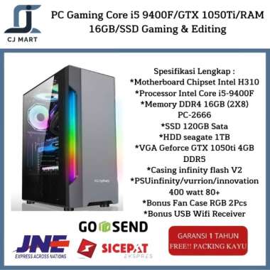 PC Gaming Core i5 9400F/GTX 1050Ti/RAM 16GB/SSD Gaming & Editing