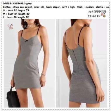 AB854982 Sexy Tank Top Mini Dress Bodycon Clubing Wanita Korea Import