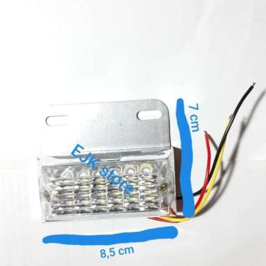 Lampu LED 91 universal 24v - merah kuning hijau biru putih- 3 kabel Putih
