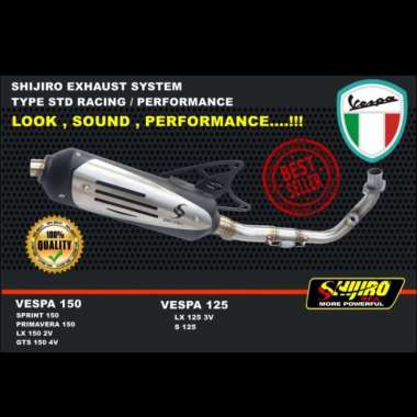 Knalpot Standar Racing Vespa Matic150 Dari Shijiro Racing
