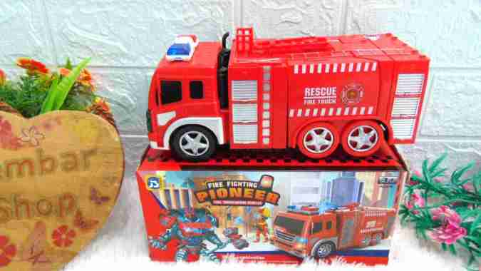 9196A BISA JADI ROBOT! Fire Fighter Pioner Cool Transforming Vehichles MAINAN MOBIL PEMADAM KEBAKARA
