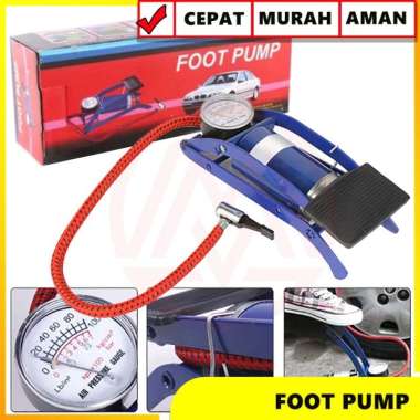 POMPA INJAK DARURAT FOOT PUMP BAN MOBIL MOTOR SEPEDA