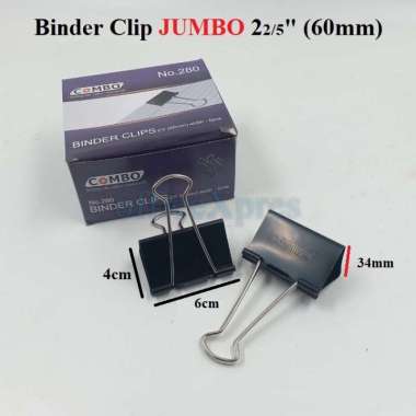Binder Klip Besar / Binder Clip Jumbo / Klip Hitam Besar (60mm) No.280 / Binder Klip Jumbo