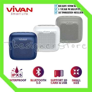 Speaker Bluetooth VIVAN VS1 Mini Wireless Audio Portable Mega Bass Waterproof IPX5 Hi-Fi - Garansi R