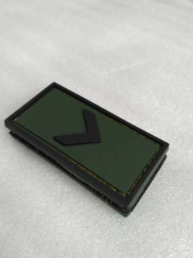 patch rubber pangkat bengkok 1 hijau gelap