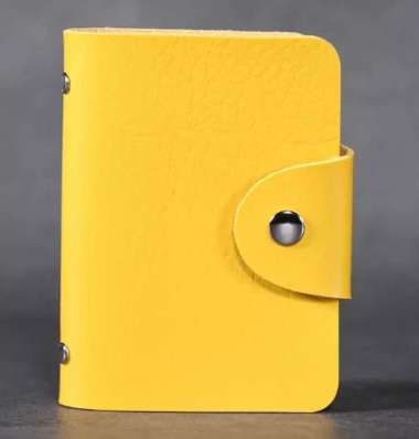 Dompet kartu nama kartu ATM warna polos bahan kulit sintetis ISI 24 KARTU Kuning