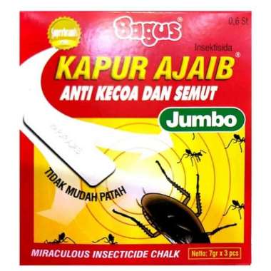 Bagus Kapur Ajaib Jumbo Merah Anti Semut Anti Kecoa isi 6