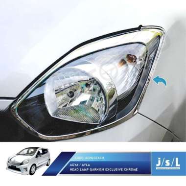 Toyota Agya Garnish Lampu Depan Head Lamp Garnis Exclusive Chrome