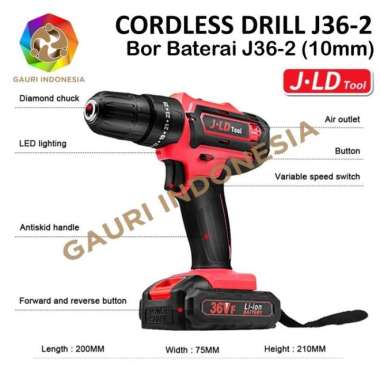 JLD BOR CAS 36VF 10MM CORDLESS DRILL TOOLSET BOR BATERE 36-2 JLD TOOL