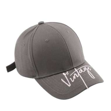 Baseball cap : VINTAGE - Topi Baseball Topi Pria Topi Wanita Topi Olahraga One Size GRAY