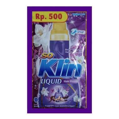 Promo Harga SO KLIN Liquid Detergent + Anti Bacterial Violet Blossom 22 ml - Blibli