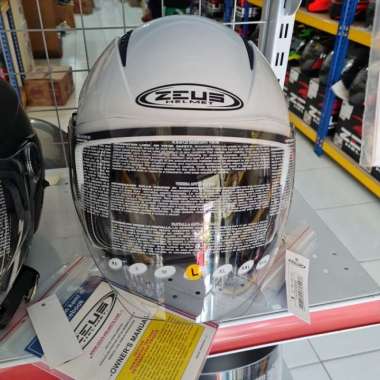 Zeus Helm Zs205 Solid White M Putih