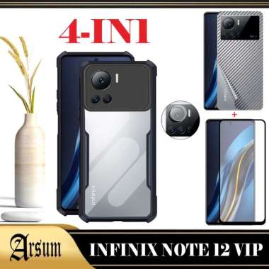 PROMO Case INFINIX NOTE 12 VIP Transparan Softcase Casing INFINIX NOTE 12 VIP Paket 4IN1 4IN1 NOTE12