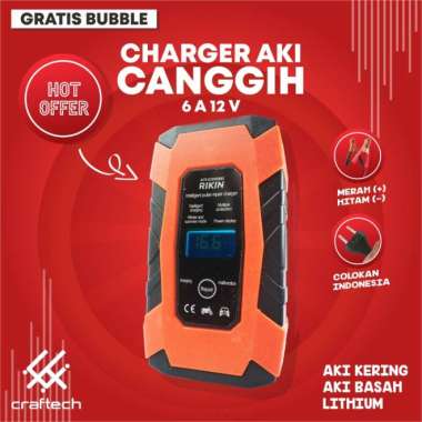Cas Aki 6A 12V Charger Aki Mobil Casan Aki Carger Aki Motor TRANSFORM