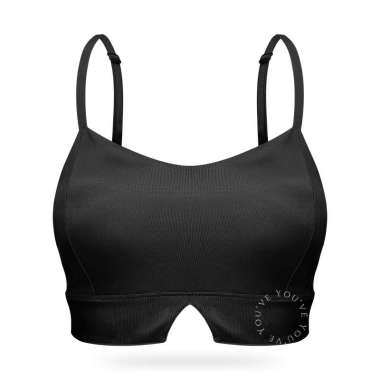 You’ve ( YouHave ) Tanktop CropTop Premium Satin Wanita Sport Bra Pakaian Dalam Wanita 100105 Black