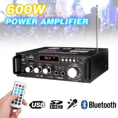 Audio Amplifier Karaoke Home Theater Bluetooth FM Radio 600W - BT-298A TERBAIK Multicolor