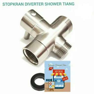 Stop Kran Diverter 3 Way Shower Tiang Stainless Steel