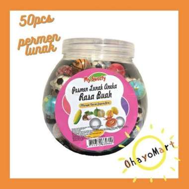 My Sweety Permen Bola Toples / Permen lunak aneka rasa Bola viral 50pcs