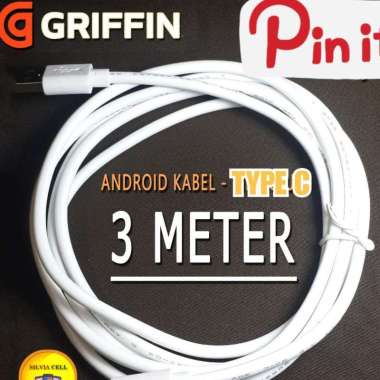 Griffin Kabel Data Universal 3 Meter Cable Usb Charger Hp Fast tipe type c