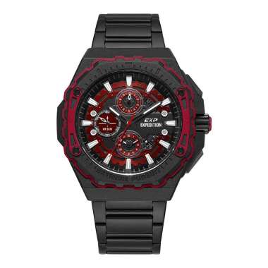Jam Tangan Expedition Pria Chronograph AC 6824 MC Original Black Red