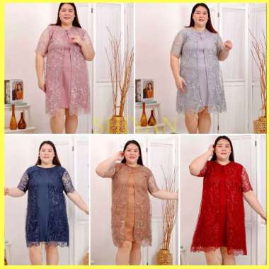 SHIYAN GAUN DRESS PESTA MODEL YESSI LONGDRESS LD 120 DRES BRUKAT MODERN TERBARU MOCA