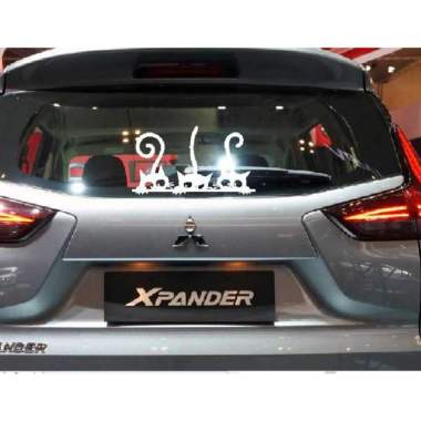 Stiker 3 Kucing Intip Mobil Belakang Cutting Sticker Motor Unik Lucu