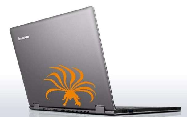 Stiker Laptop 14 inch Anime Naruto Kyubii Kurama Decal Cutting Sticker