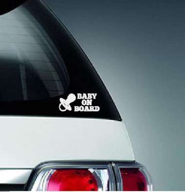 Stiker Dot Baby On Board Kaca Mobil Belakang Cutting Sticker Motor