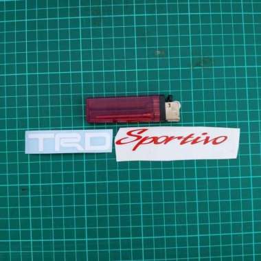 Stiker Cutting Logo TRD Sportivo Nama Sepeda Frame Motor Laptop HP Cas Putih
