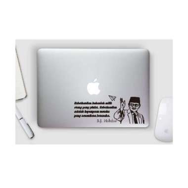 Stiker Quotes Tokoh Habibie Presiden Indonesia Casing Laptop Garskin Hitam
