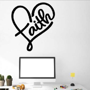 Wall Stiker Quotes Faith Love Hiasan Dinding Sticker Cutting Grafiti